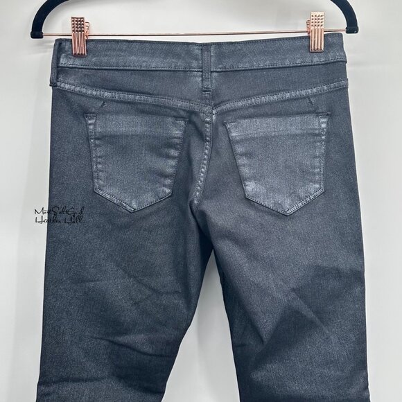 Mossimo Women's Black Silver Metallic Mid-Rise Jegging Size 0/25 - Picture 3 of 5